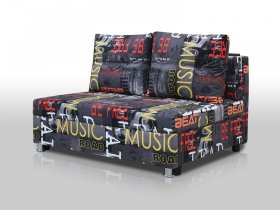 Диван Реал 120 без подлокотников мюзик графит в Новом Уренгое - novyj-urengoj.mebel-tymen.ru | фото