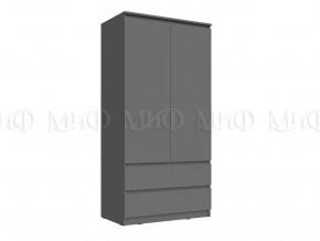 Шкаф 2-х створчатый Челси Графит в Новом Уренгое - novyj-urengoj.mebel-tymen.ru | фото