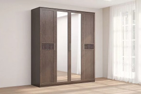 Шкаф 4-х створчатый с зеркалом Кэт-4 Венге Диал в Новом Уренгое - novyj-urengoj.mebel-tymen.ru | фото