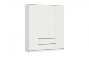 Шкаф для одежды 82.01 Берген (4-х дв.) (ЛДСП Белый) в Новом Уренгое - novyj-urengoj.mebel-tymen.ru | фото