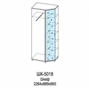 Шкаф для одежды и белья ШК-5018 Грейс в Новом Уренгое - novyj-urengoj.mebel-tymen.ru | фото