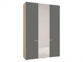 Шкаф трехстворчатый Анталия Сонома-Графит софт в Новом Уренгое - novyj-urengoj.mebel-tymen.ru | фото