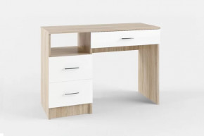 СОФИ СМС1100.2 Стол макияжный с 3-мя ящ, (ш1100*г450*в760мм), ЛДСП дуб сонома/белый NEW в Новом Уренгое - novyj-urengoj.mebel-tymen.ru | фото