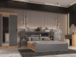 Спальный гарнитур Басямиф, графит/дуб крафт в Новом Уренгое - novyj-urengoj.mebel-tymen.ru | фото