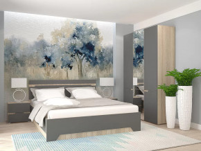 Спальный гарнитур с 3-х створчатым шкафом Анталия Сонома-Графит софт в Новом Уренгое - novyj-urengoj.mebel-tymen.ru | фото