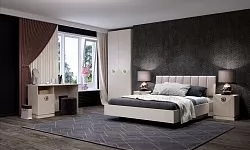 Спальня №2 "Капри" Сатин в Новом Уренгое - novyj-urengoj.mebel-tymen.ru | фото