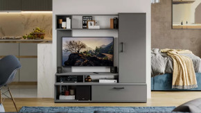 Стенка «Сиена» Графит Серый в Новом Уренгое - novyj-urengoj.mebel-tymen.ru | фото