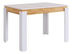 Стол обеденный раздвижной Гермес 2 белое дерево/дуб крафт золотой в Новом Уренгое - novyj-urengoj.mebel-tymen.ru | фото