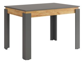 Стол обеденный раздвижной Гермес 2 графит/дуб крафт золотой в Новом Уренгое - novyj-urengoj.mebel-tymen.ru | фото