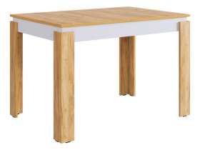 Стол обеденный раздвижной Гермес 2 дуб крафт золотой/белое дерево в Новом Уренгое - novyj-urengoj.mebel-tymen.ru | фото