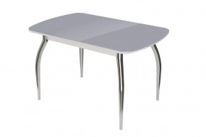 Стол "Бостон", антрацит глянец/белый/хром триумф в Новом Уренгое - novyj-urengoj.mebel-tymen.ru | фото