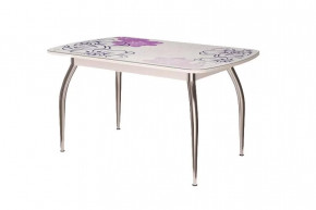 Стол "Бостон", виолет/белый/хром триумф в Новом Уренгое - novyj-urengoj.mebel-tymen.ru | фото