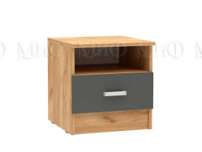 Тумба прикроватная Мартина ЛДСП Графит, Дуб крафт в Новом Уренгое - novyj-urengoj.mebel-tymen.ru | фото