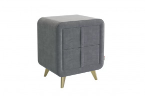 Тумба прикроватная Софи 2 графит (велюр) в Новом Уренгое - novyj-urengoj.mebel-tymen.ru | фото